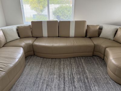 Large Tan Sectional Couch