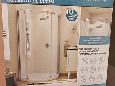 Corner shower kit