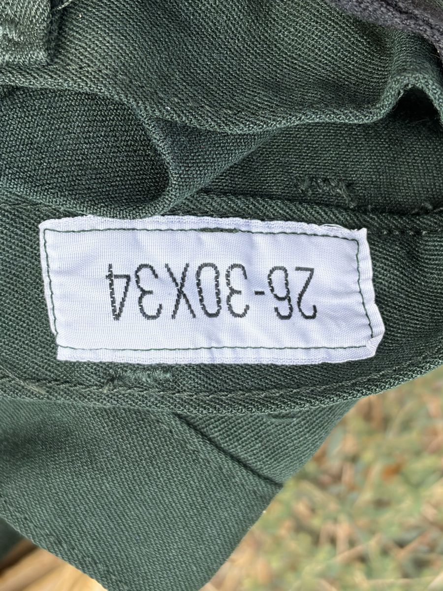 Vintage Green Military Utility Work Pants Size 30x34