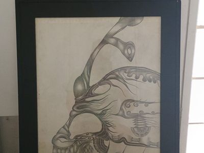 Framed samurai Sketch Art Black & White Drawing Unique Home Decor. my wind samurai