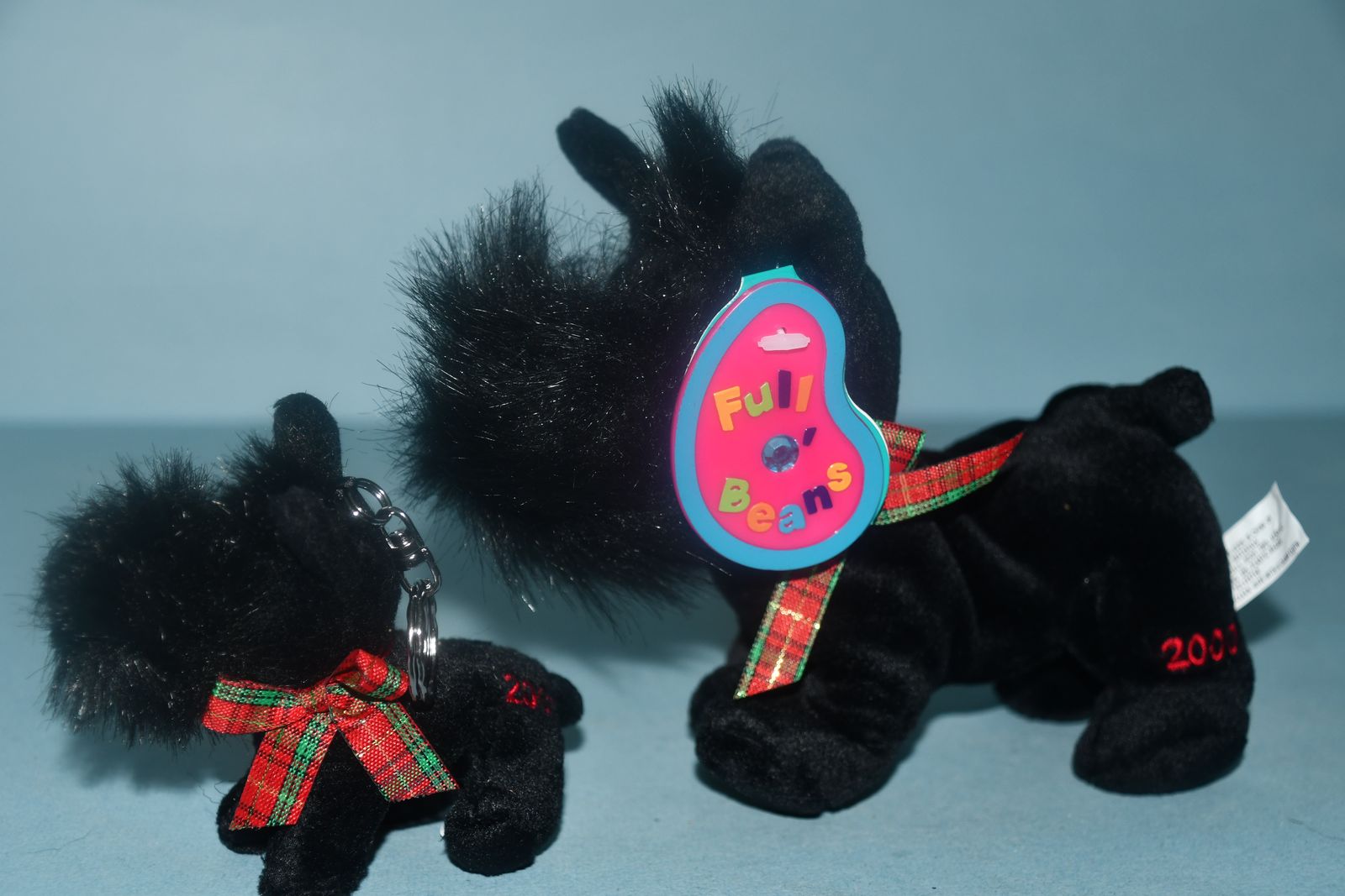 NEW ~ VINTAGE 2000 "MACDOUGAL the SCOTTIE DOG" & "LITTLE MACDOUGAL" KEY CHAIN ~ BAG of BEANS ~ BOTH for $5