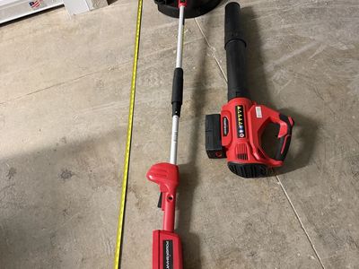 Leaf blower and weed whacked set