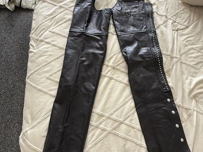 Women's Size 8 - Tribe America Studded Leather Set - Jacket, Vest & Chaps