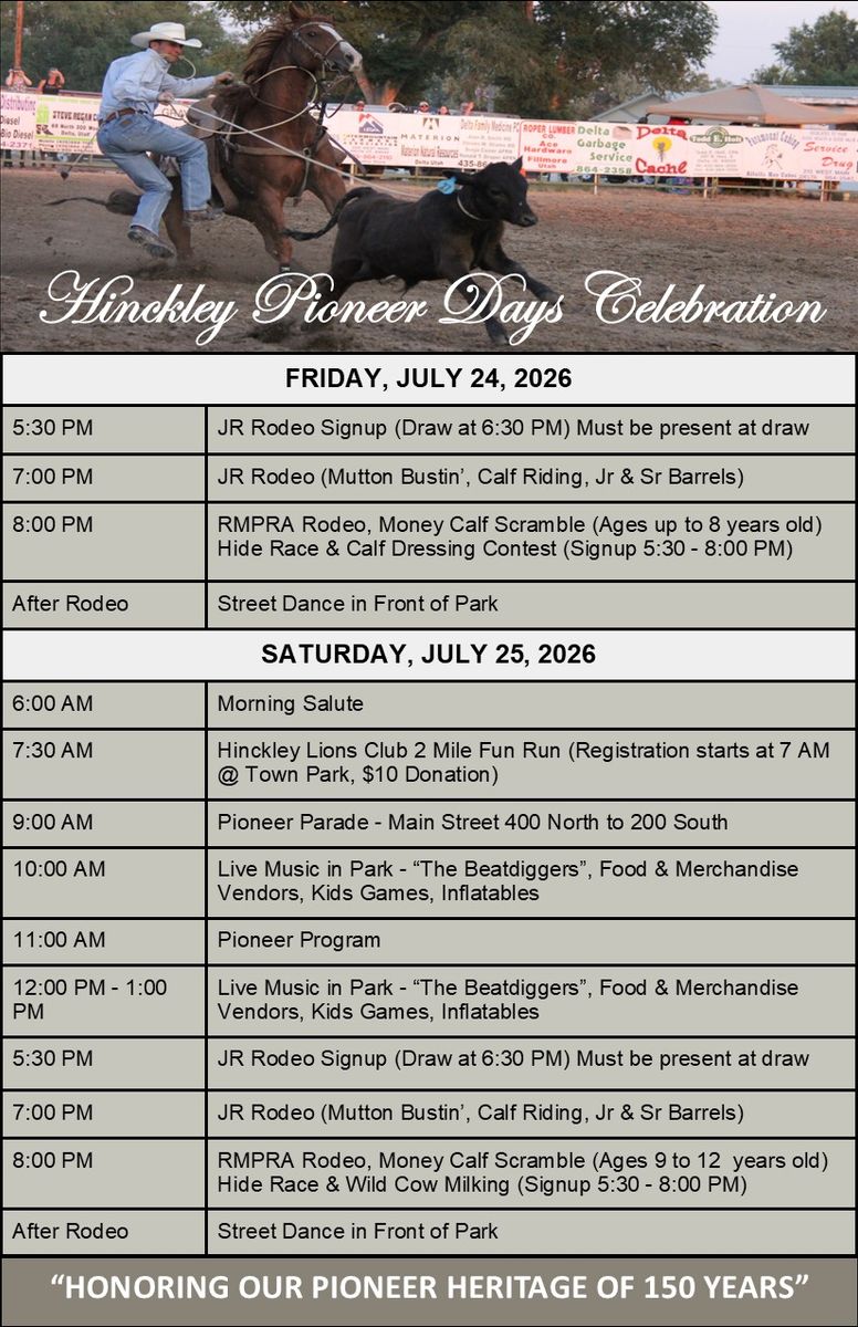 HINCKLEY PIONEER DAYS CELEBRATION