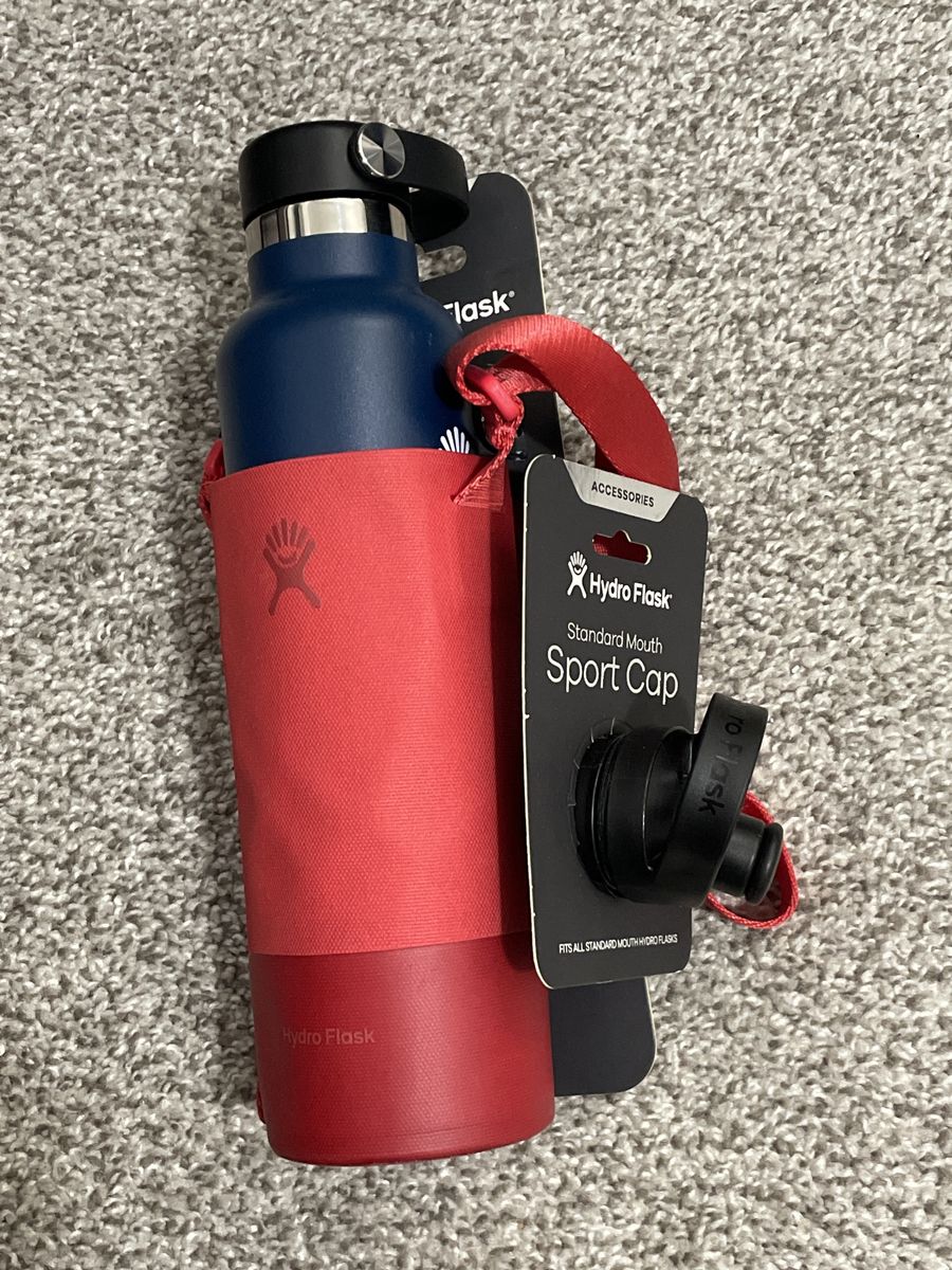 Brand New Hydroflask With Carry holder and Sport Cap