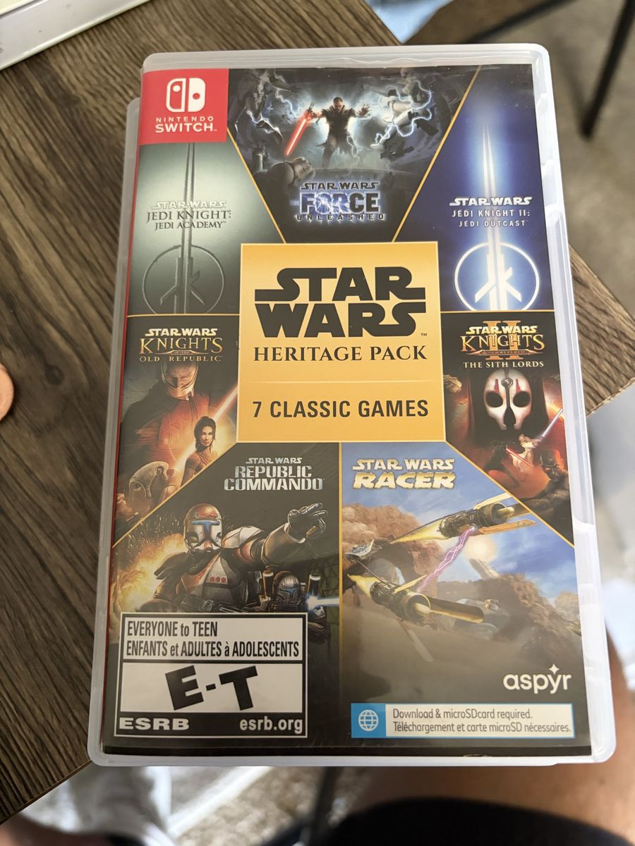 Star Wars Heritage Pack Nintendo Switch - 7 Classic Games: Jedi Knight, KOTOR, Republic Commando, Racer