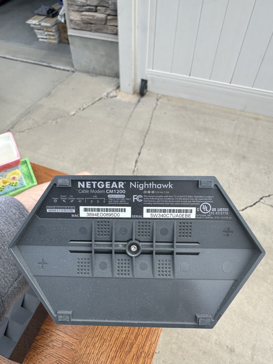 Netgear Nighthawk Cable Modem CM1200