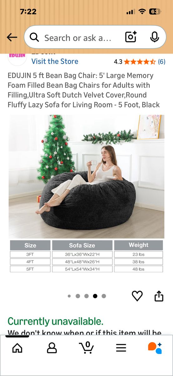 Giant 5ft Bean Bag