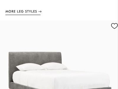 Queen West Elm Andes Bed With Gold Legs