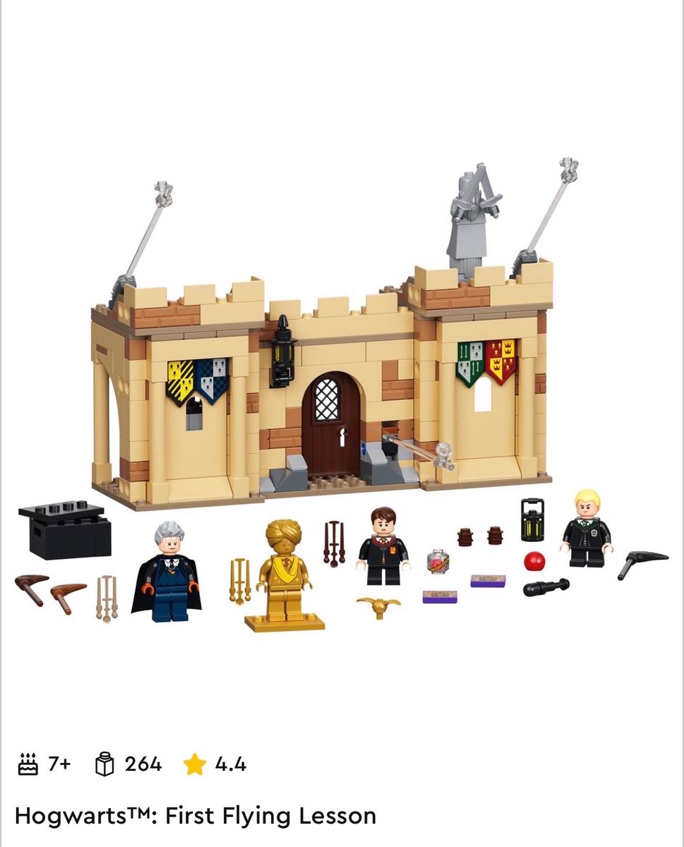 LEGO Harry Potter Hogwarts First Flying Lesson Building Kit 76395 (264 Pieces)