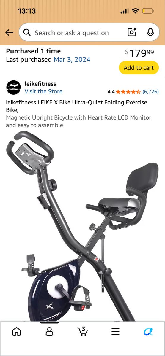 Exercise stationary bike