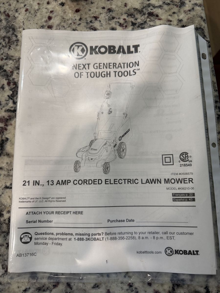 KOBALT 21 inch New Blade put on for 2025 season