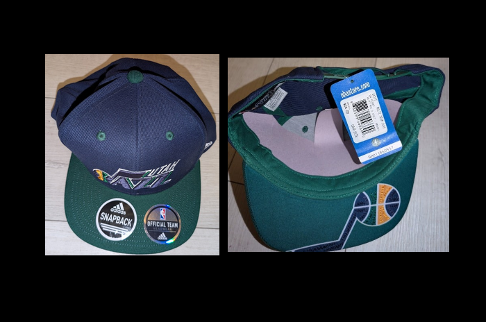 NWT Adidas Utah Jazz Official Team Snapback Mens Hat