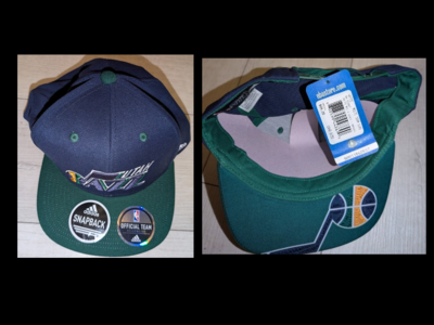 NWT Adidas Utah Jazz Official Team Snapback Mens Hat