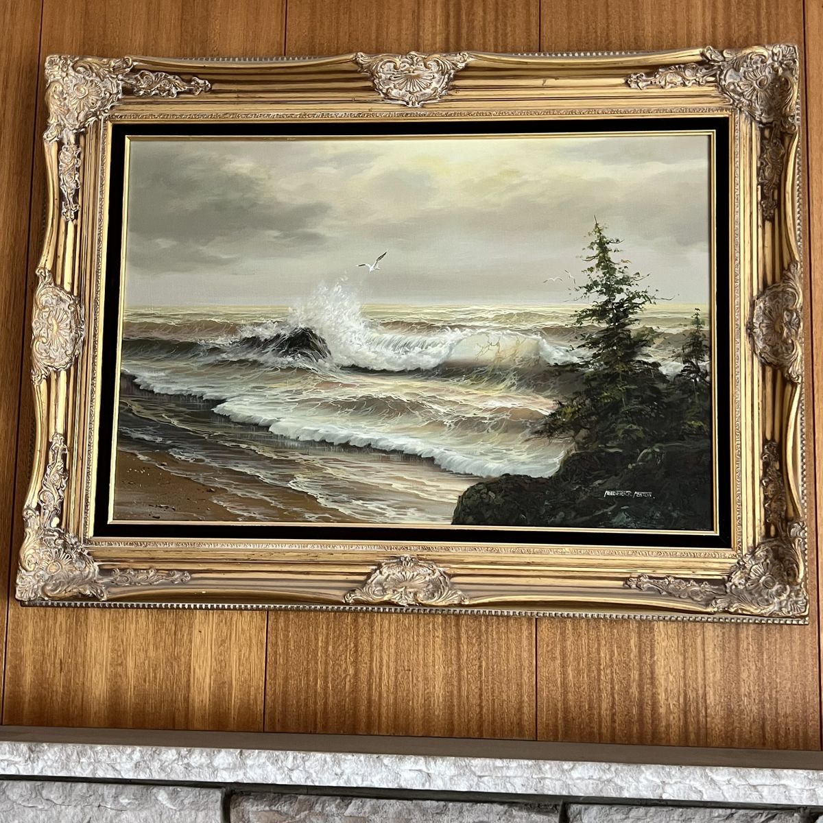 Stunning oil sea scape by Frederick Fenton