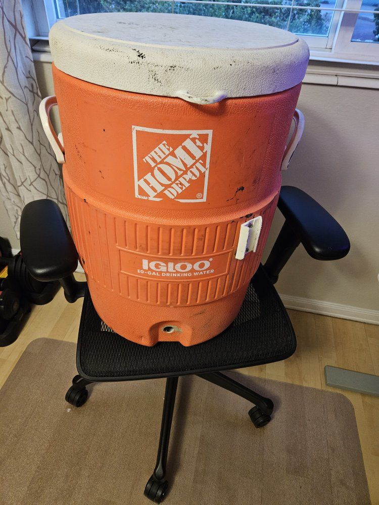 Igloo 10-Gallon The Home Depot Orange Water Cooler Jug with Spigot