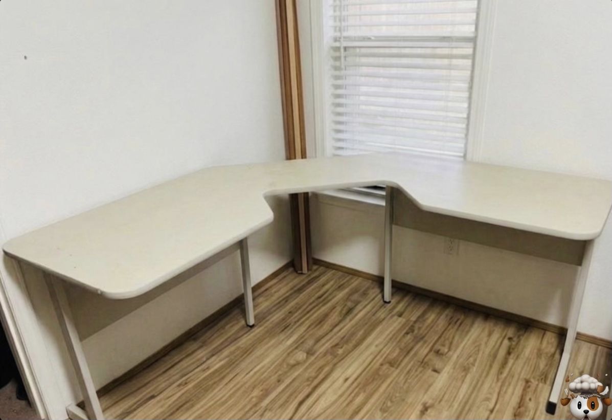 L Shaped Home Office White Desk
