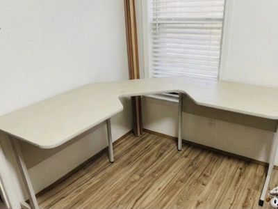 L Shaped Home Office White Desk
