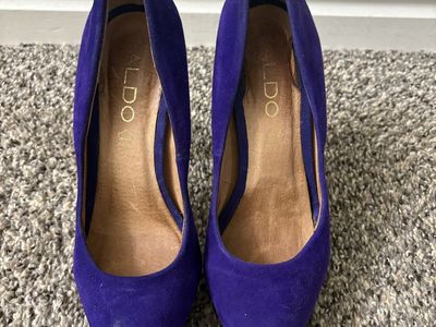 ALDO Women's Purple Suede Platform Heels - Size 5.5 - Light Wear
