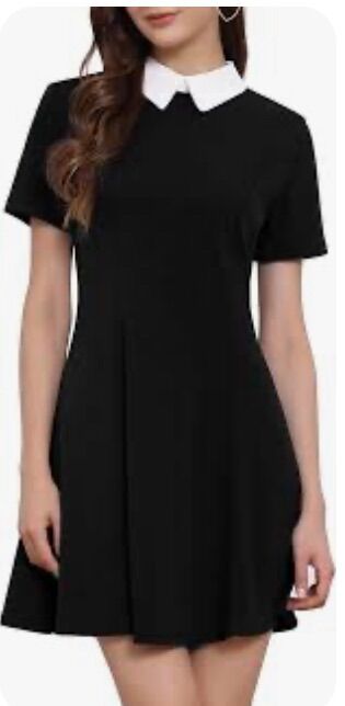 Black Dress White Collar