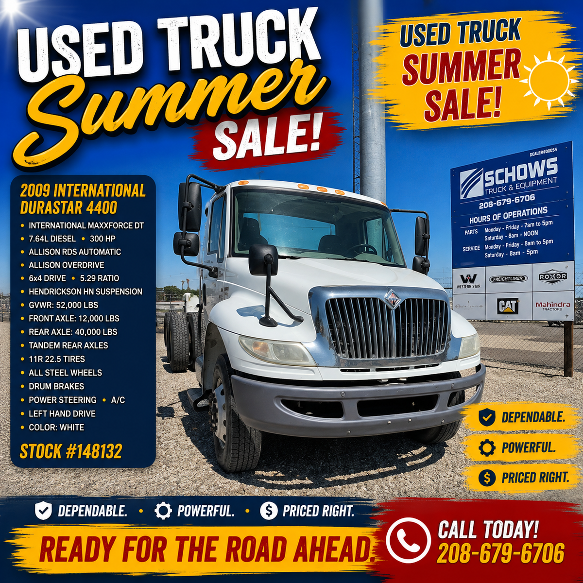 2009 IH 4400 long wheelbase truck