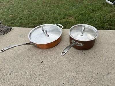Vintagw Calphlon 3 Quart Cooper and 2.5 Quart