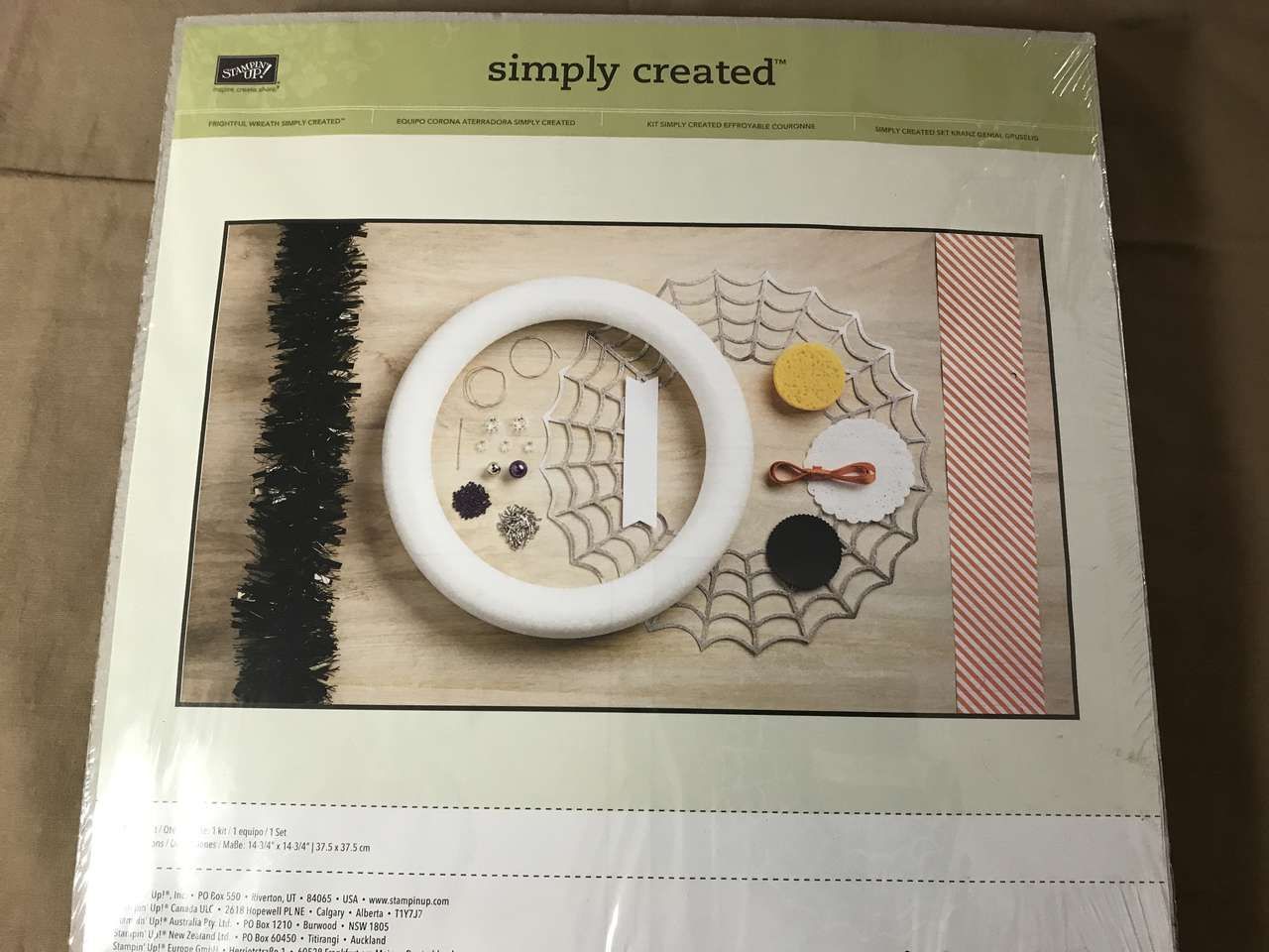 PICK 1 or more Stampin Up Simply Created Frightful Wreath or Spooky Spider Wall Decal, Decor Elements wall Decor or