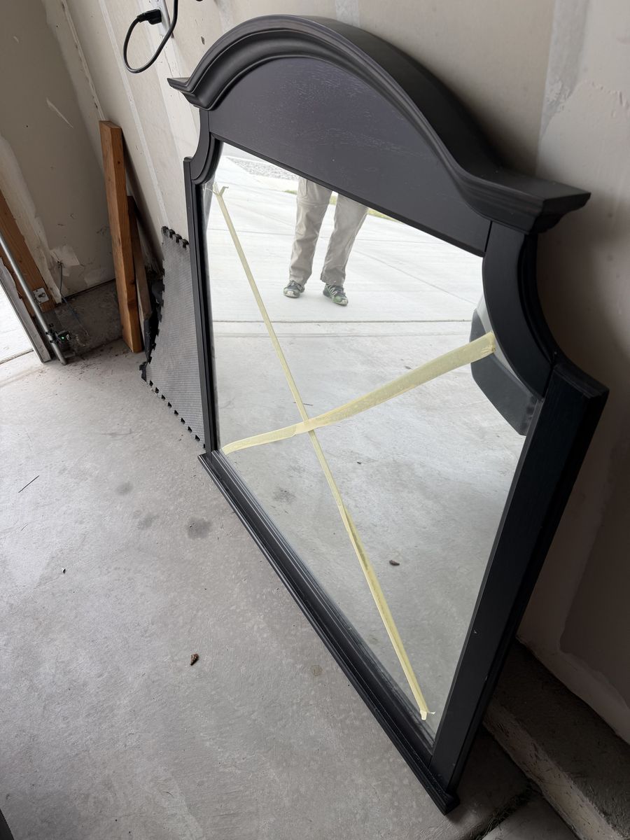 Mirror with Wooden Frame