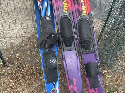 Water skies 2 sets and one single 100.00 or best offer thanks