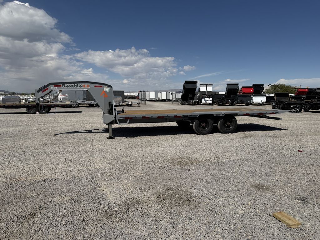 2026 RawMaxx 8.5x24 DTX Deckover Tilt Gooseneck Equipment Trailer