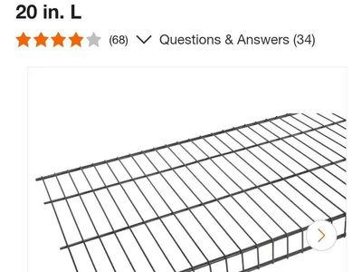 7- New Rubbermaid Tough Stuff Wire Shelf 8 ft. x 20 in. Stainless Steel Finish