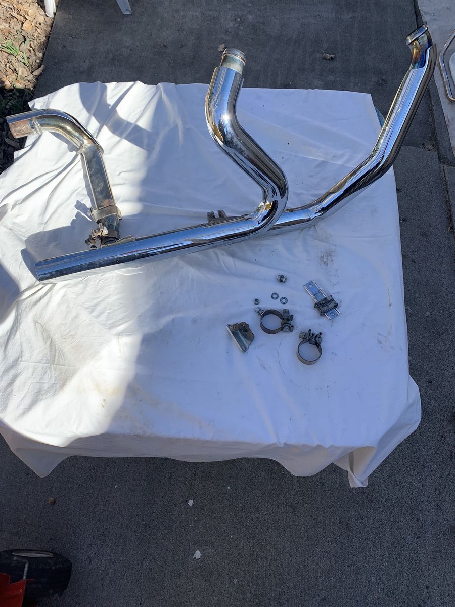 2012 Harley Roadglide pipes with heat shields