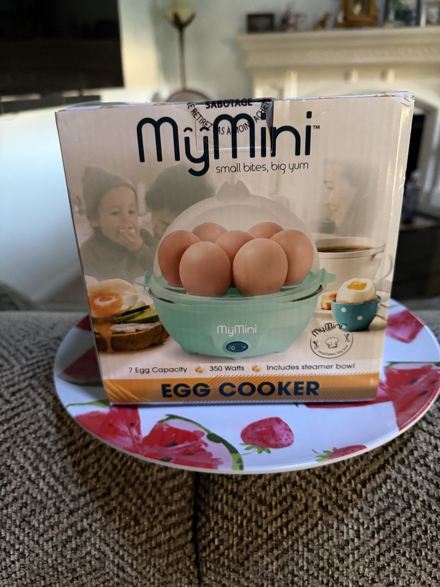 MyMini Egg Cooker 7 Egg Capacity 350W Electric Steamer, Scrambler & Poacher
