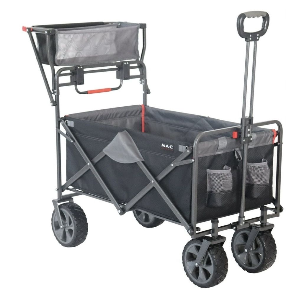 Macsports Foldable Portable Push-Pull Wagon Cart