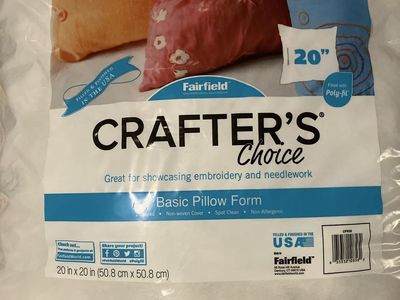 Fairfield Crafter's Choice Basic Pillow Form 20" x 20" White