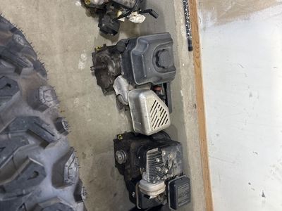 4 horizontal shaft motors 2 Briggs and Stratton 5 Horsepower 1 is a 5.5 HP and one is set up with a starter motor all 4 run