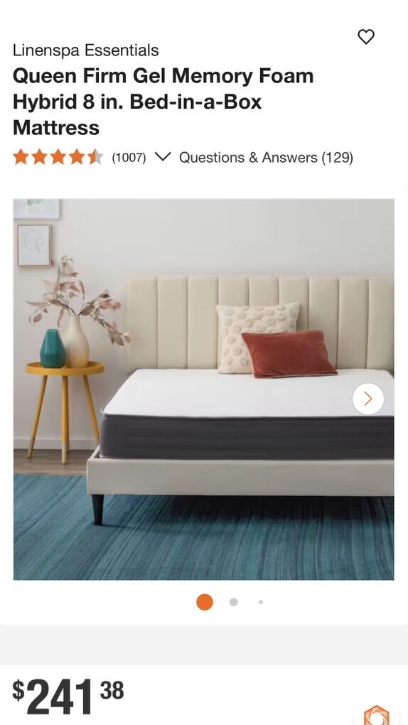 Queen Firm Gel Memory Foam Hybrid 8 in. Mattress