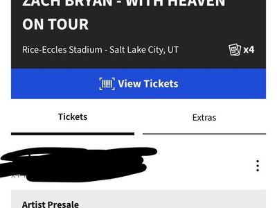Zach Bryan - With Heaven On Tour - Rice-Eccles Stadium - 2026 - 2 Floor Tickets