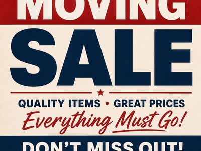 Moving Sale- Saturday May 23rd 8am-1pm