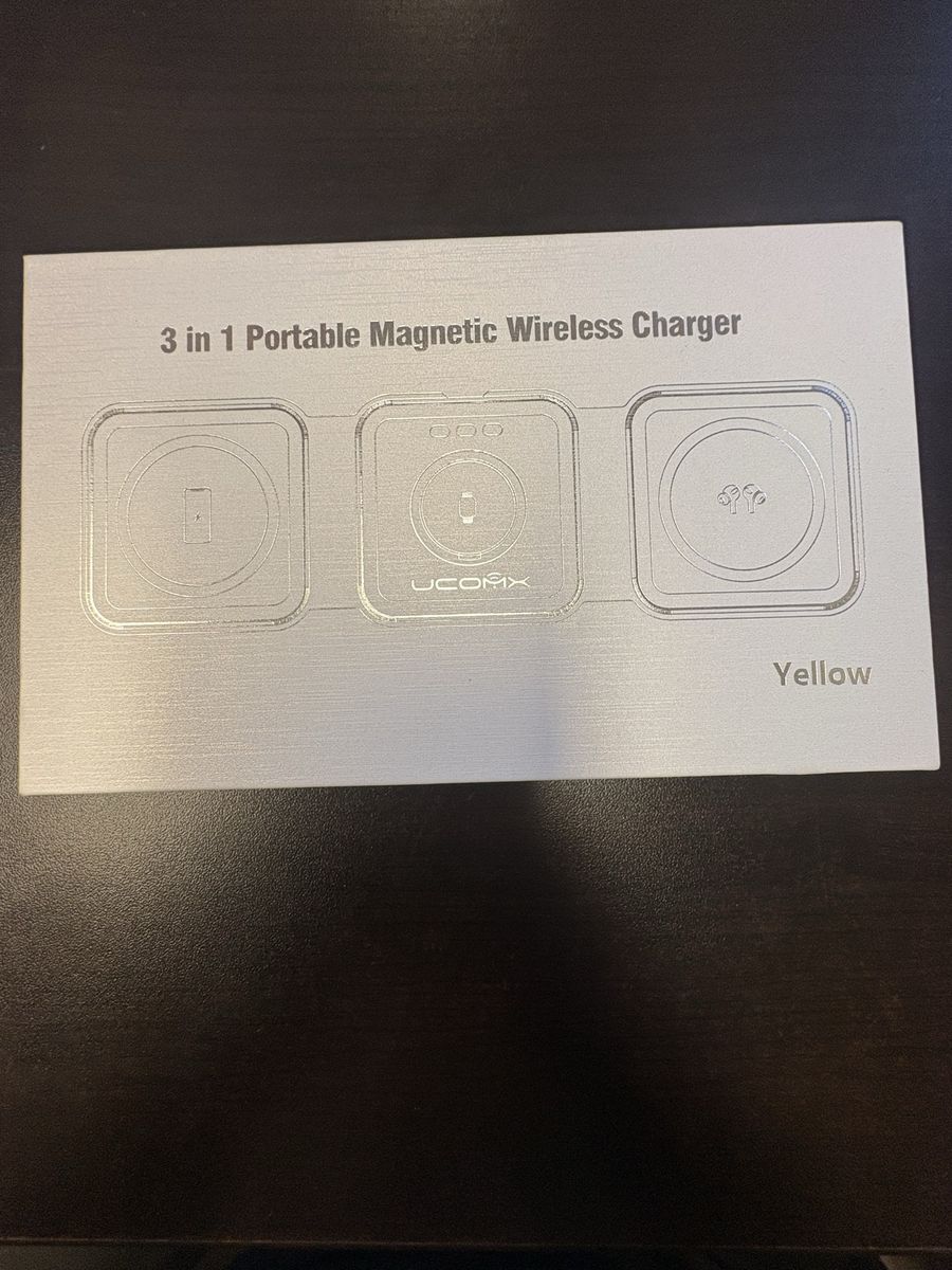 UCOMX 3 in 1 Portable Magnetic Wireless Charger - Yellow