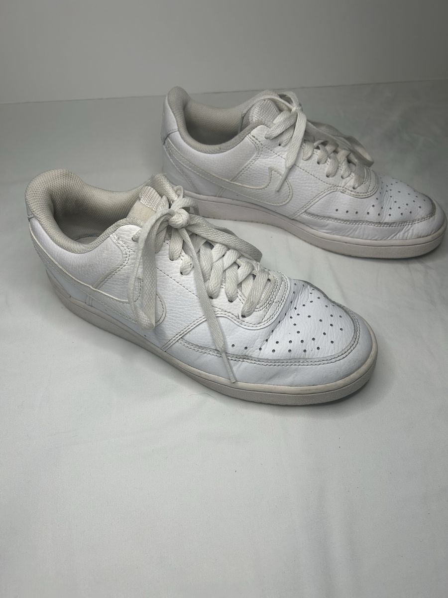 Nike Court Vision Low White Sneakers - Women's Size 9- Everyday Casual Shoes
