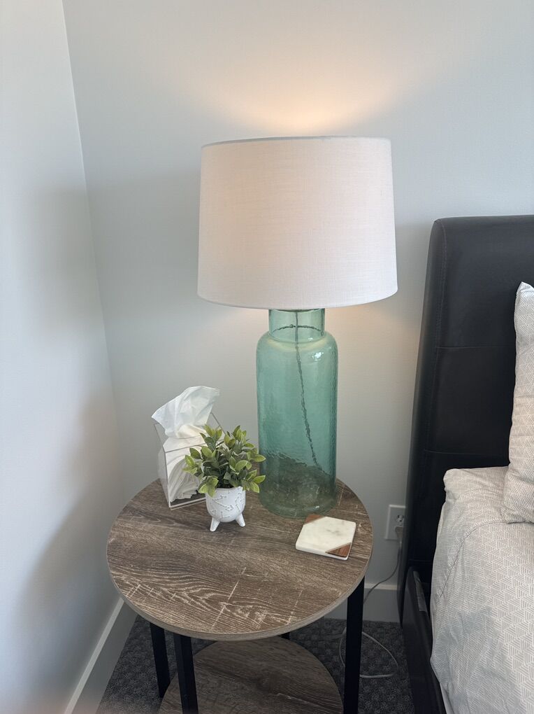 Allen & Roth Turquoise Glass Lamp