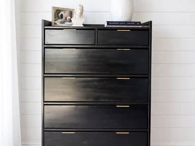 Walker Edison Blythe Mid Modern 6 Drawer Dresser | Modern Style Dresser