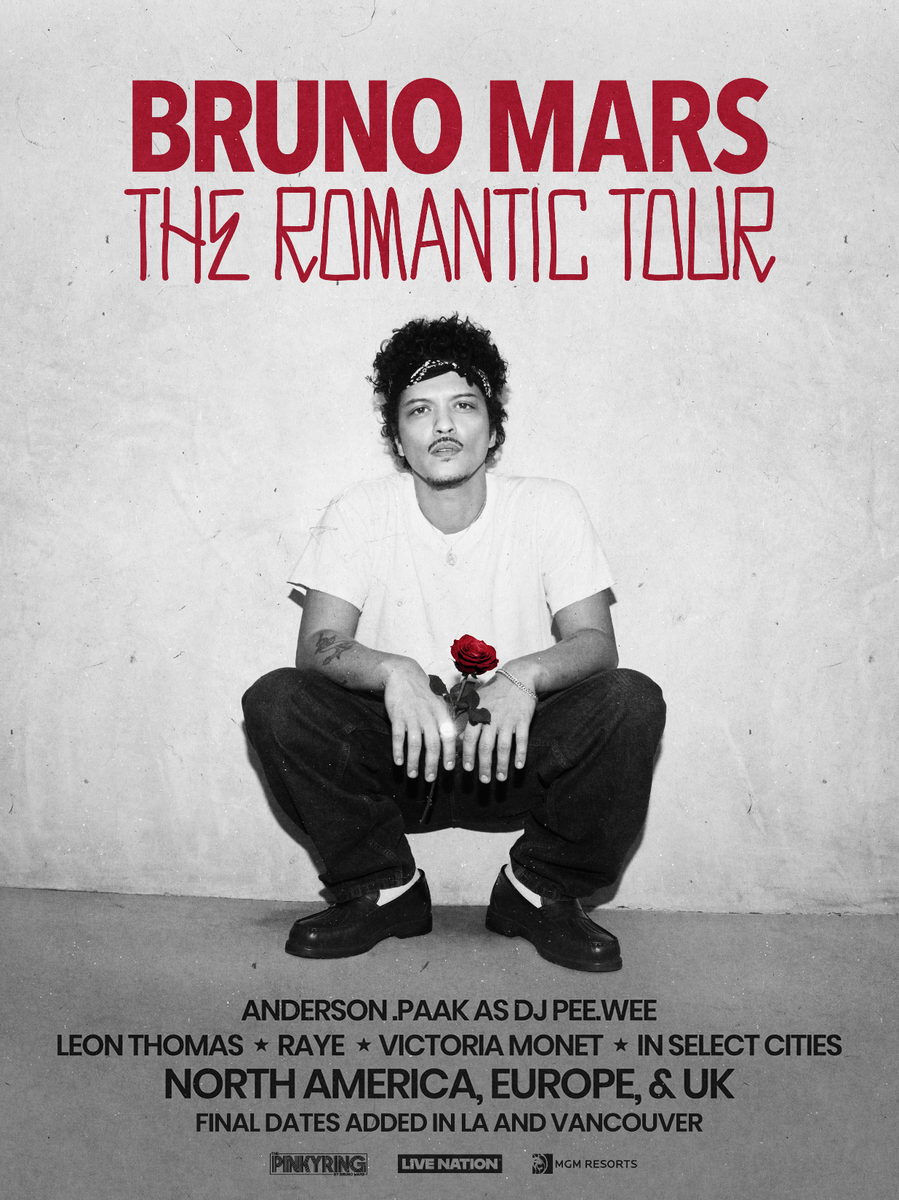 Bruno Mars Tickets (2) Glendale, AZ April 14th