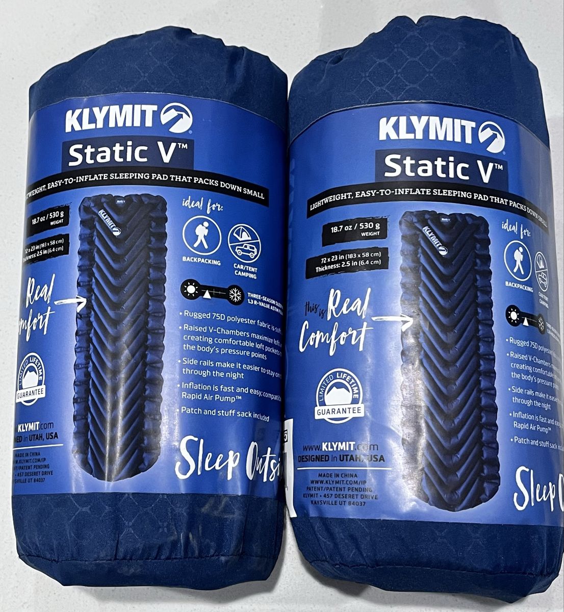 Klymit Static V Sleeping Pad qty. 2