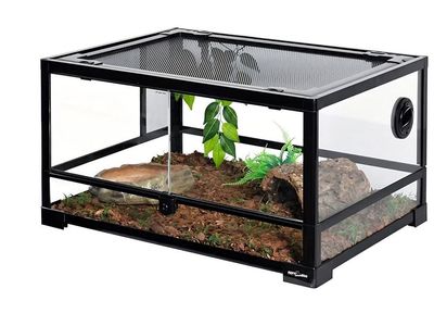 REPTI ZOO Full Glass 20 Gallon Reptile Tank, Front