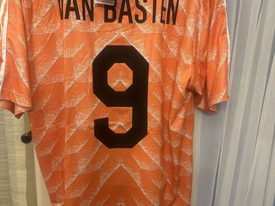 Adidas Netherlands 1988 Euro Jersey #9 Van Basten Orange Retro Shirt NWT - XL