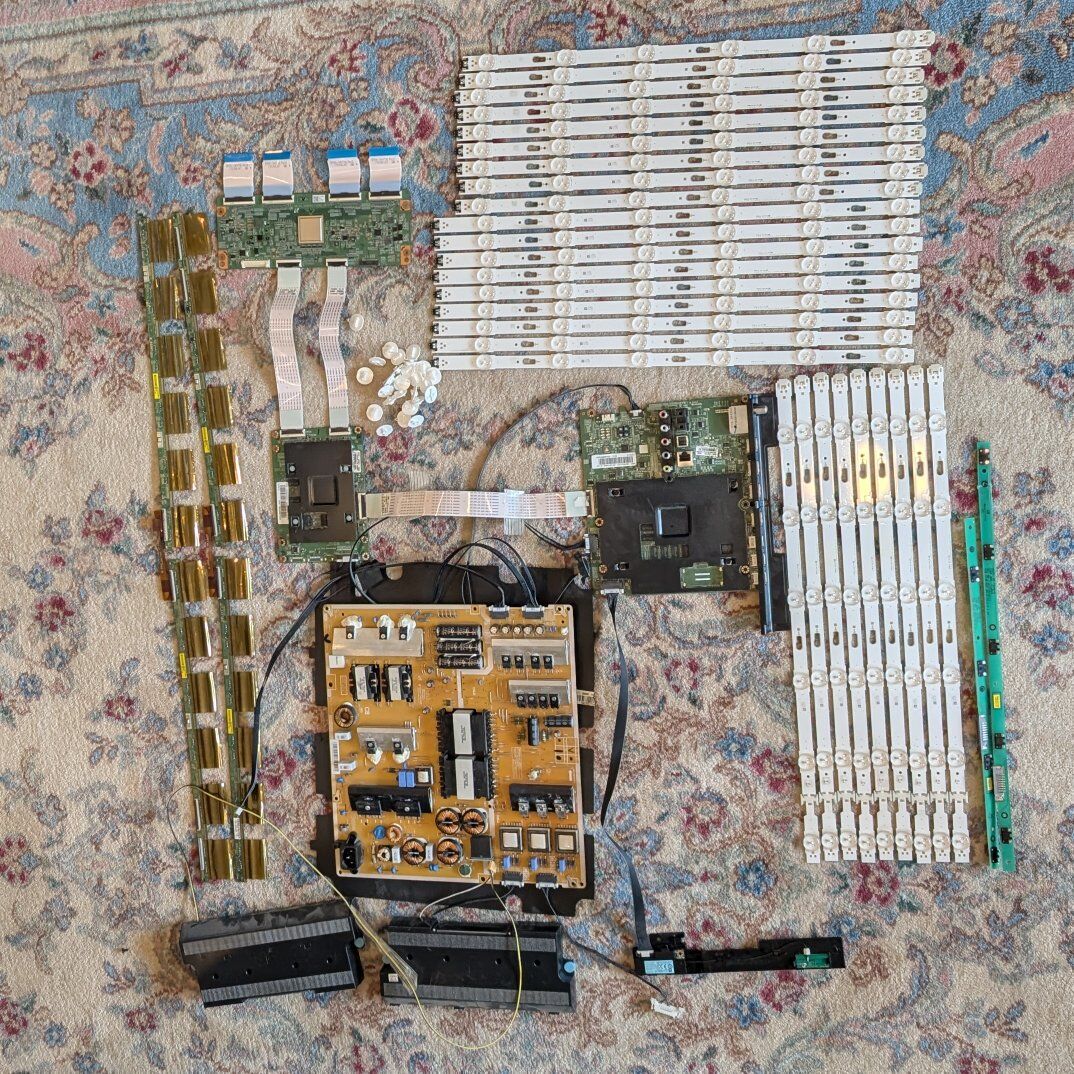 Electronic parts for a Samsung 75 in 4K Smart TV
