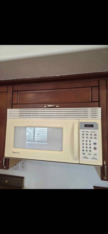 White over the range microwave