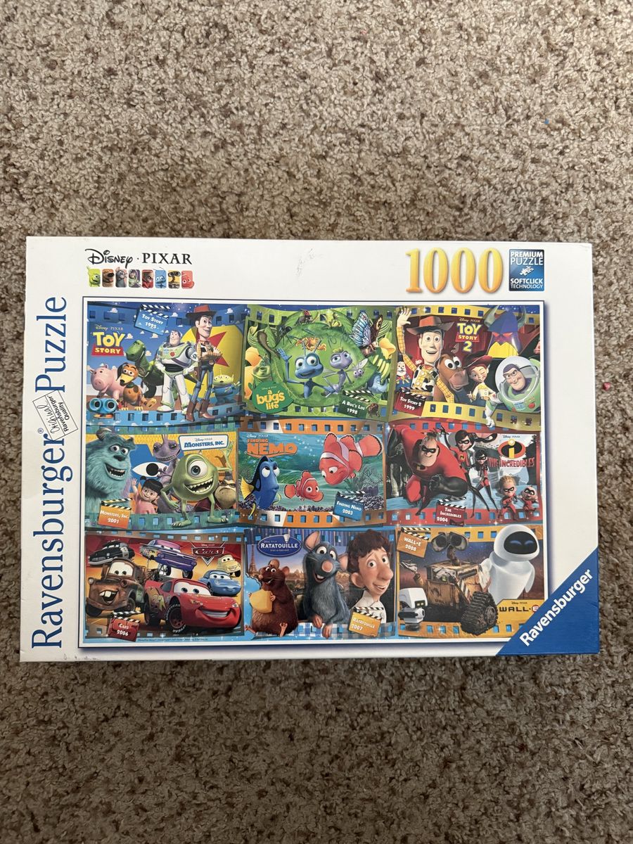 Ravensburger Disney Pixar Movies 1000 Piece Jigsaw Puzzle - Premium Softclick Technology